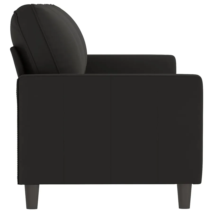 Canapé à 3 places Noir 180 cm Velours - 4