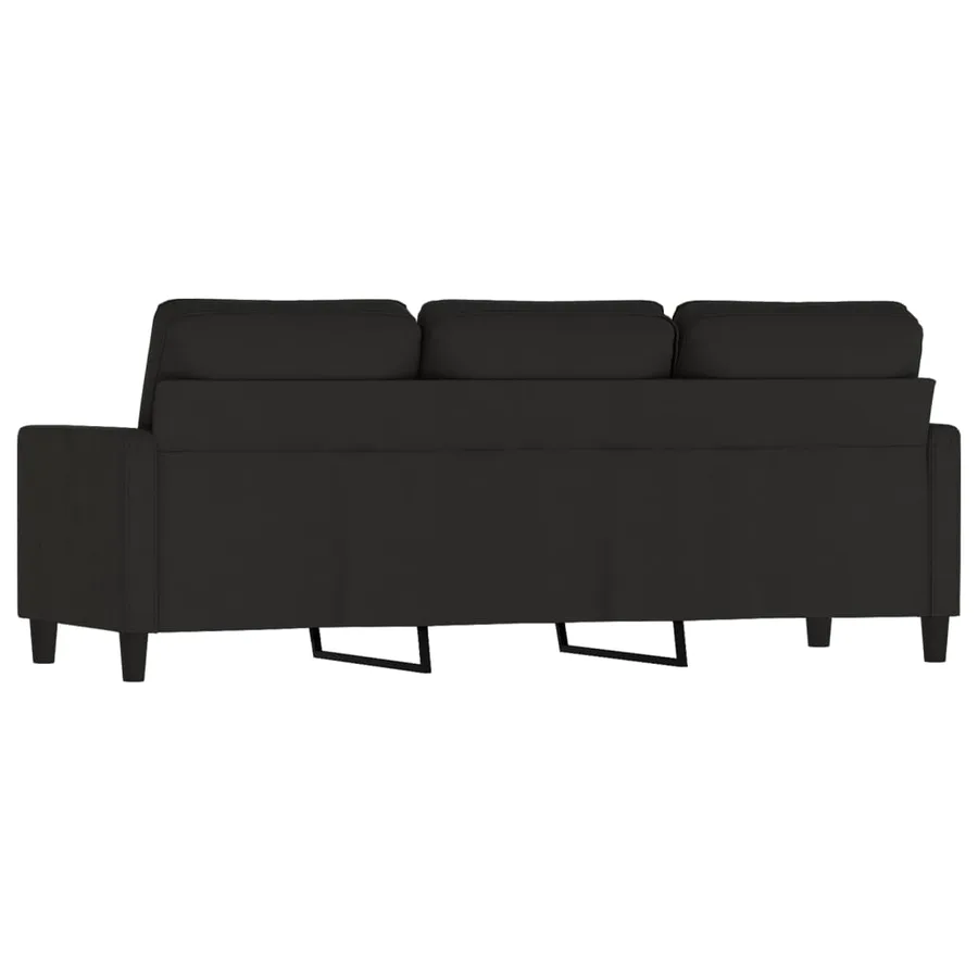 Canapé à 3 places Noir 180 cm Velours - 5