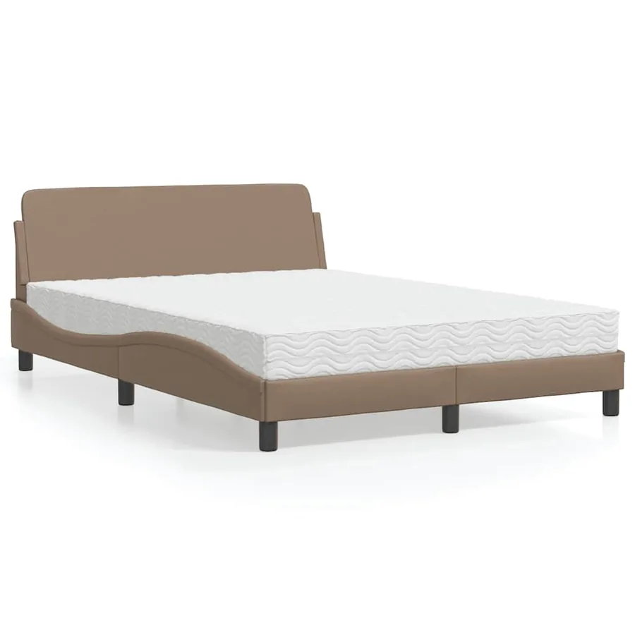 Lit avec matelas Dover cappuccino 140x200 cm similicuir