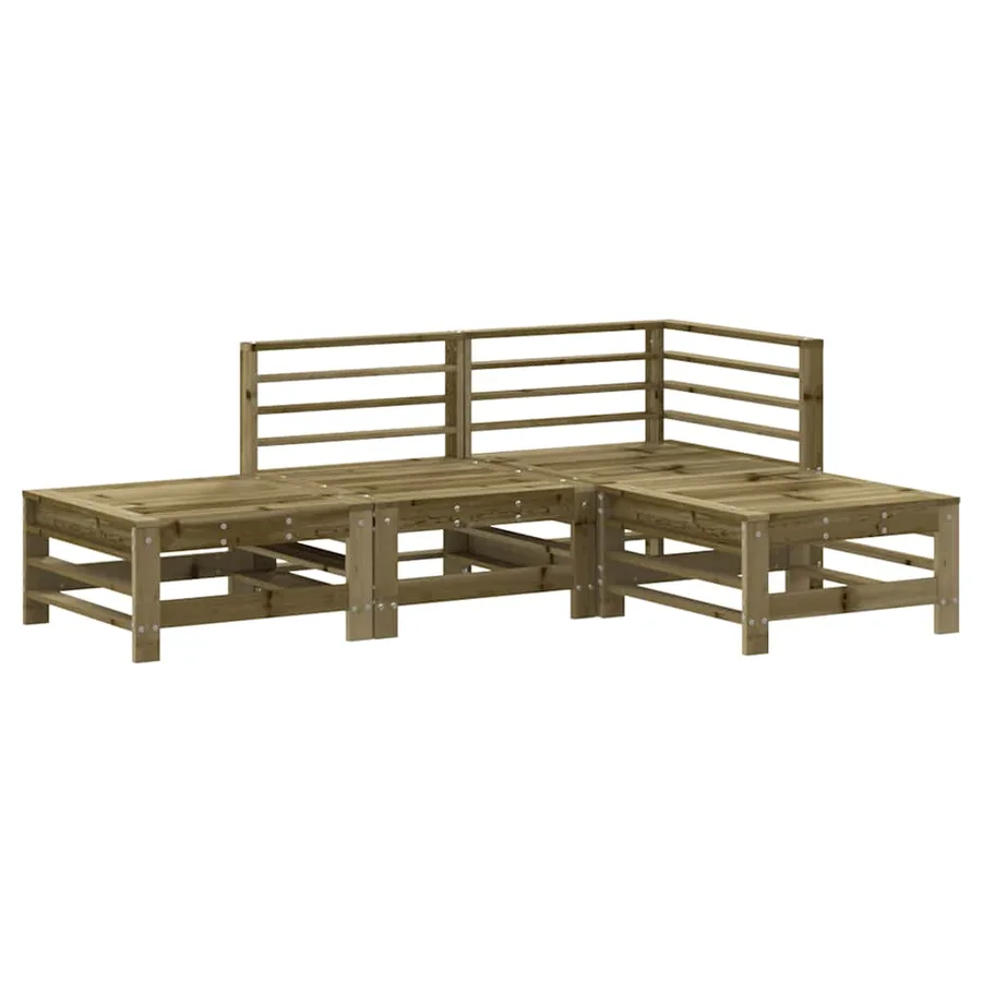 Salon de jardin 4 pcs bois de pin imprégné - 2