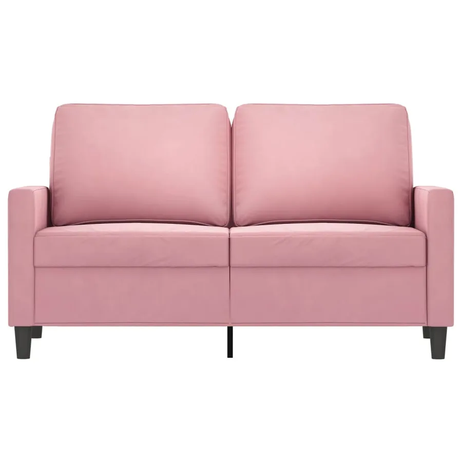 Canapé à 2 places Rose 120 cm Velours - 3