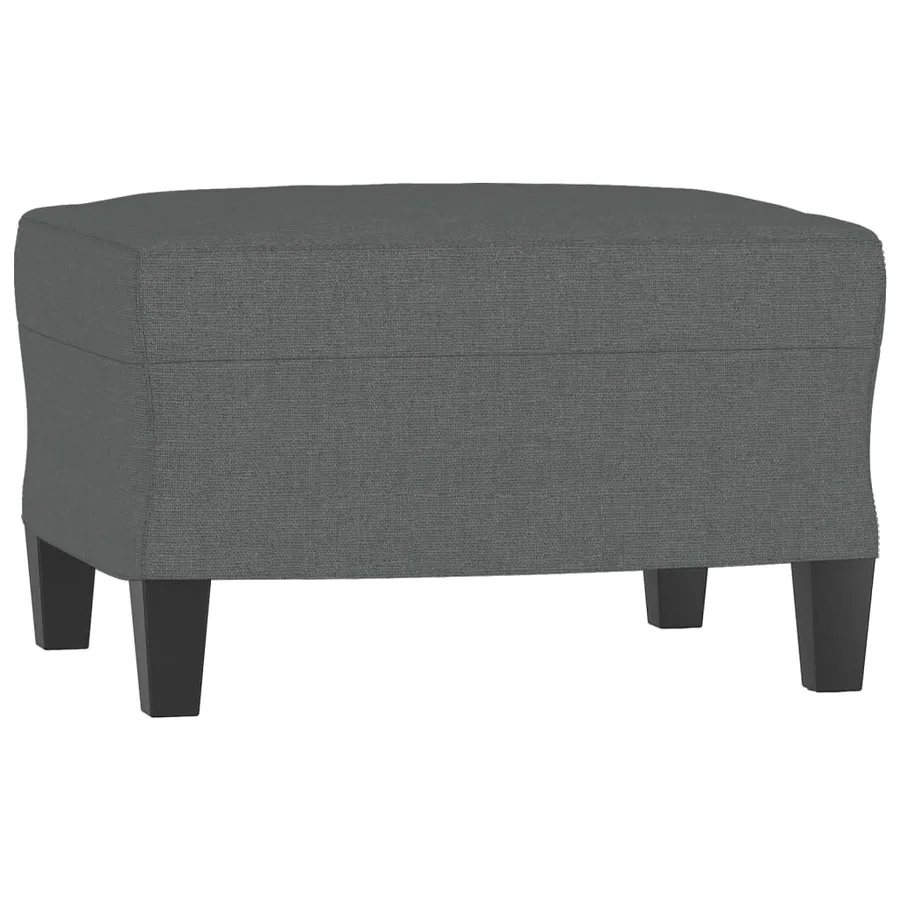Fauteuil avec repose-pied Gris foncé 60 cm Tissu - 5