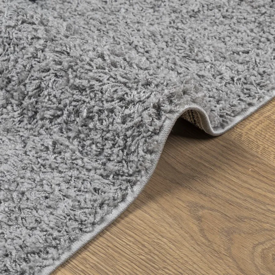 Tapis shaggy PAMPLONA poils longs moderne gris 200x280 cm - 6