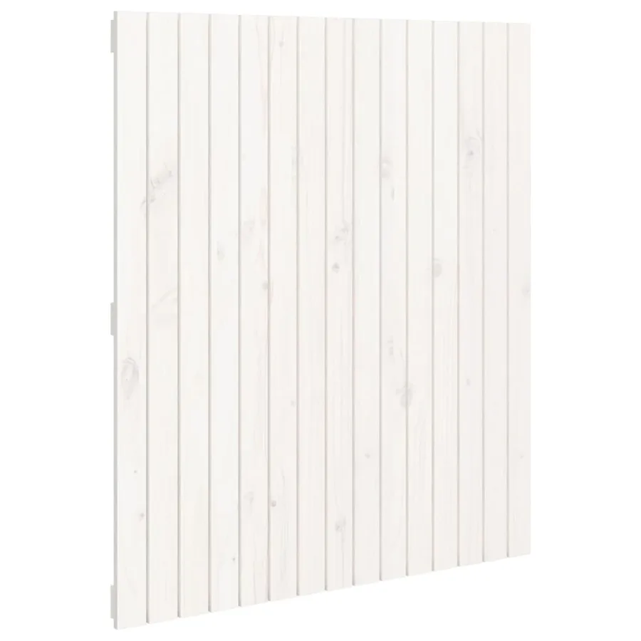 Tête de lit murale Blanc 95,5x3x110 cm Bois massif de pin - 2