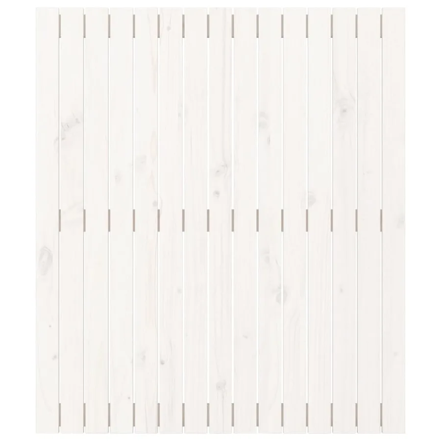Tête de lit murale Blanc 95,5x3x110 cm Bois massif de pin - 4