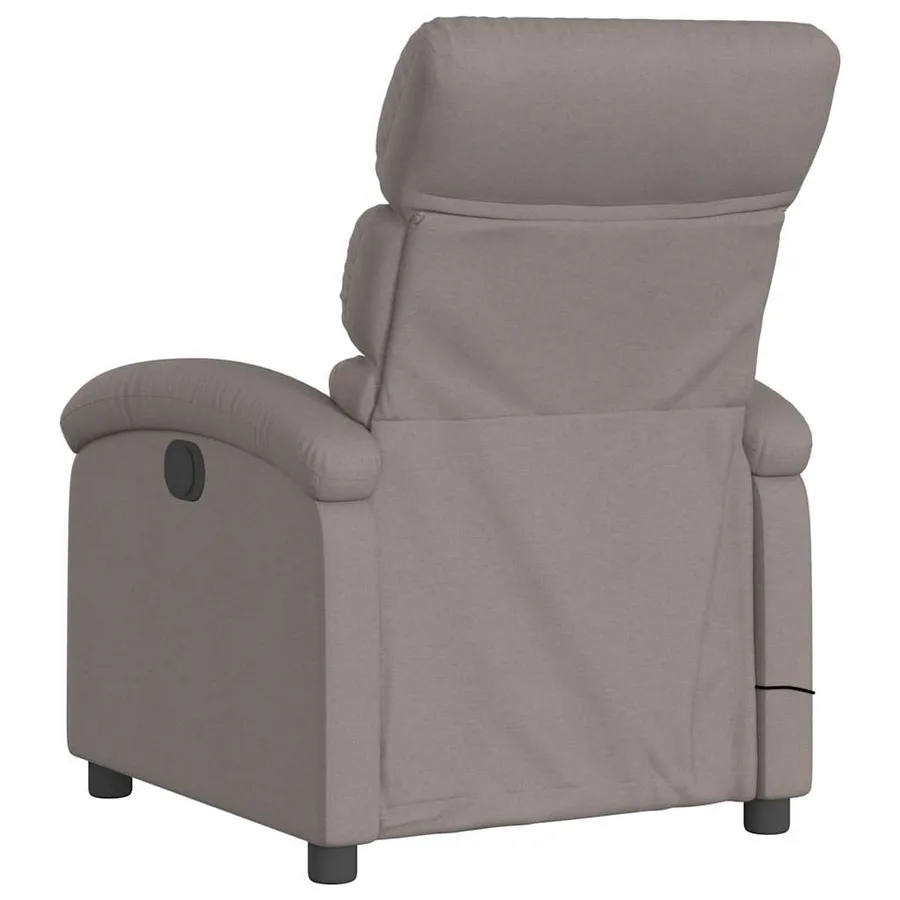Fauteuil de massage inclinable électrique Taupe Tissu - 5