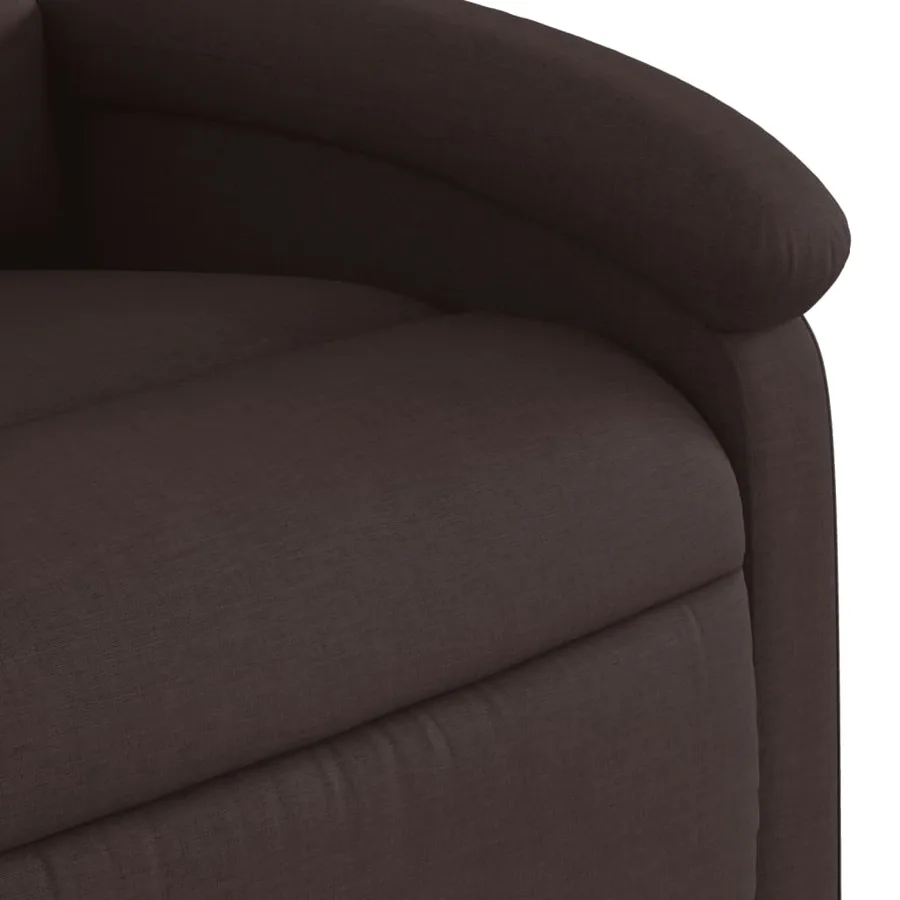 Fauteuil inclinable électrique Marron foncé Tissu - 11