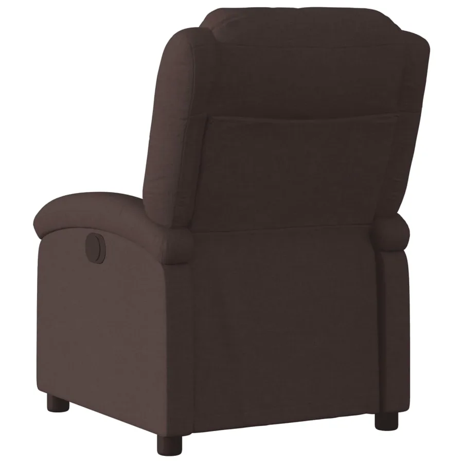 Fauteuil inclinable électrique Marron foncé Tissu - 5