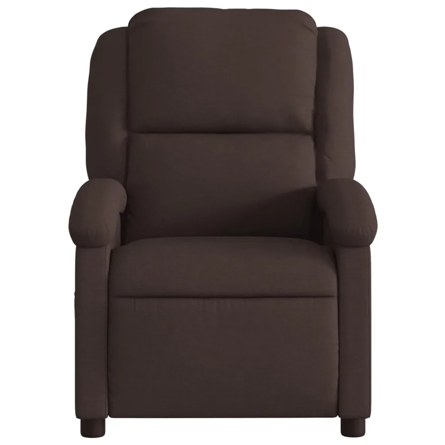 Fauteuil inclinable électrique Marron foncé Tissu - 9
