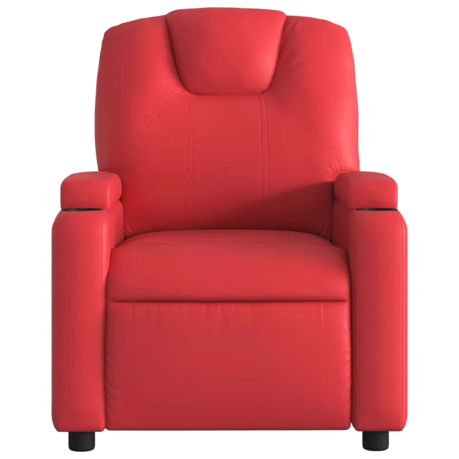 Fauteuil inclinable électrique Rouge Similicuir - 9