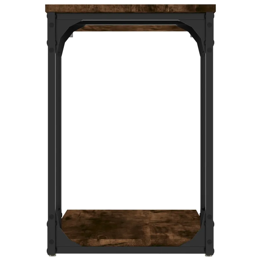Table d'appoint Chêne fumé 50x35x52 cm Bois d'ingénierie - 5