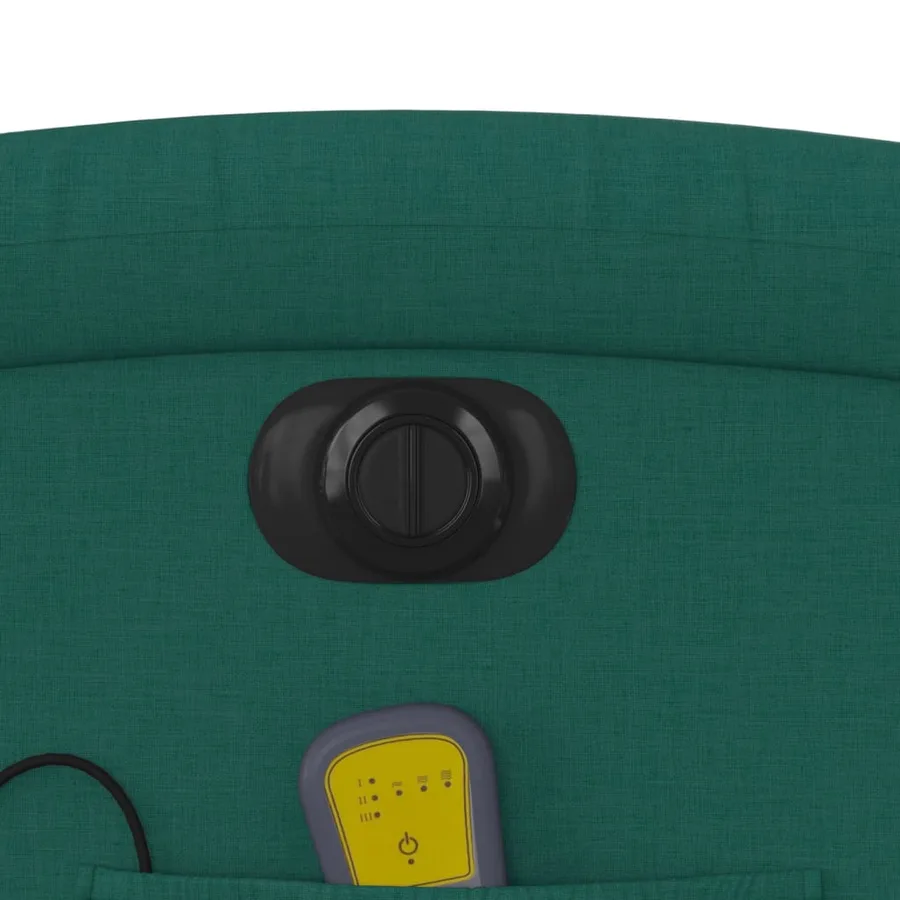 Fauteuil de massage inclinable électrique Vert foncé Tissu - 12