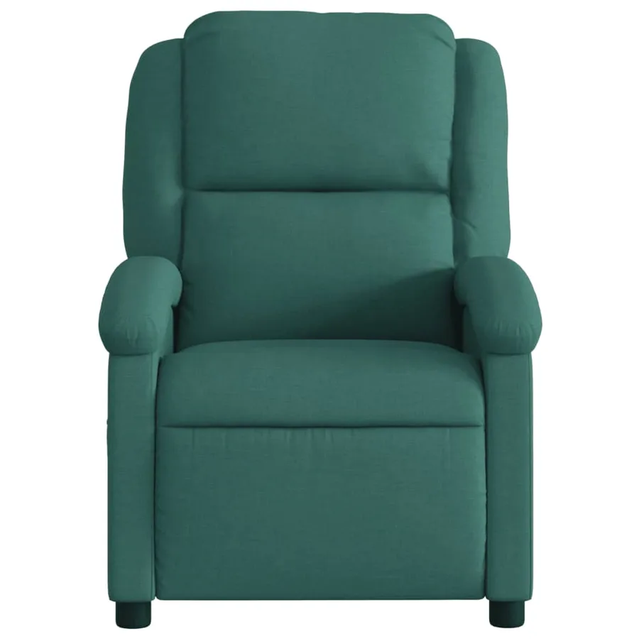 Fauteuil de massage inclinable électrique Vert foncé Tissu - 9