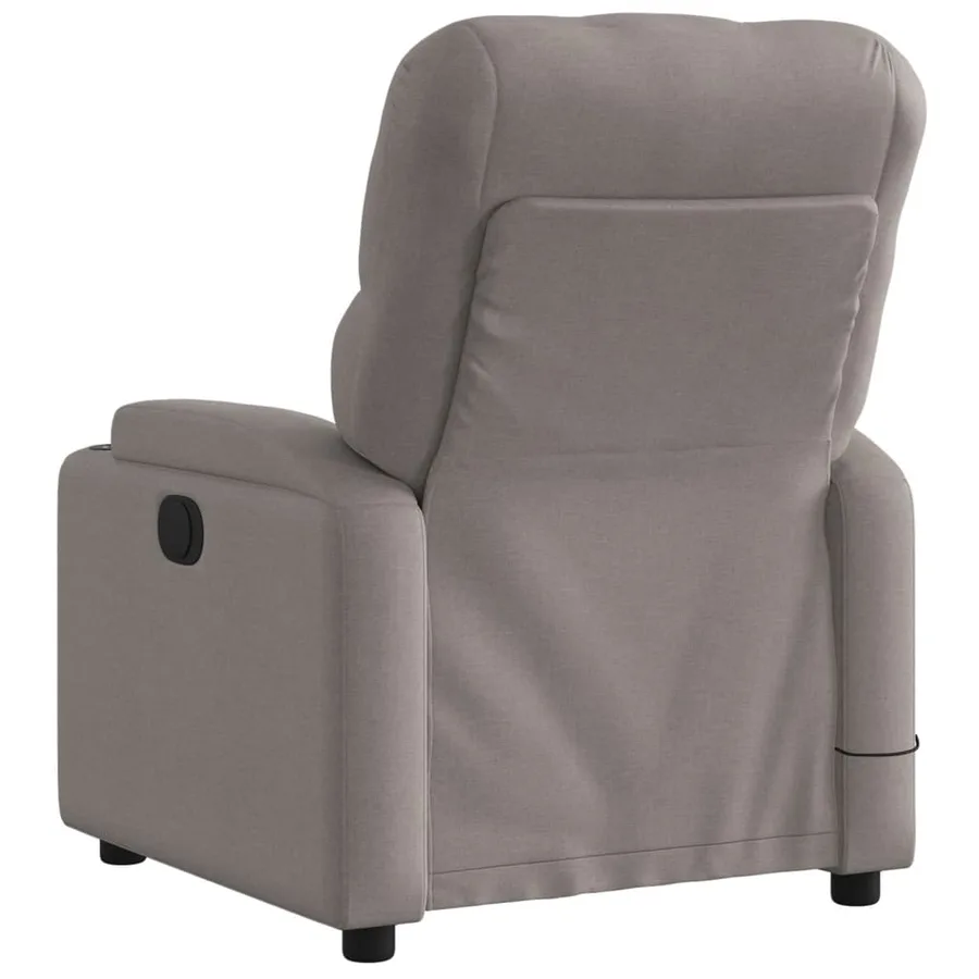 Fauteuil de massage inclinable électrique Taupe Tissu - 5
