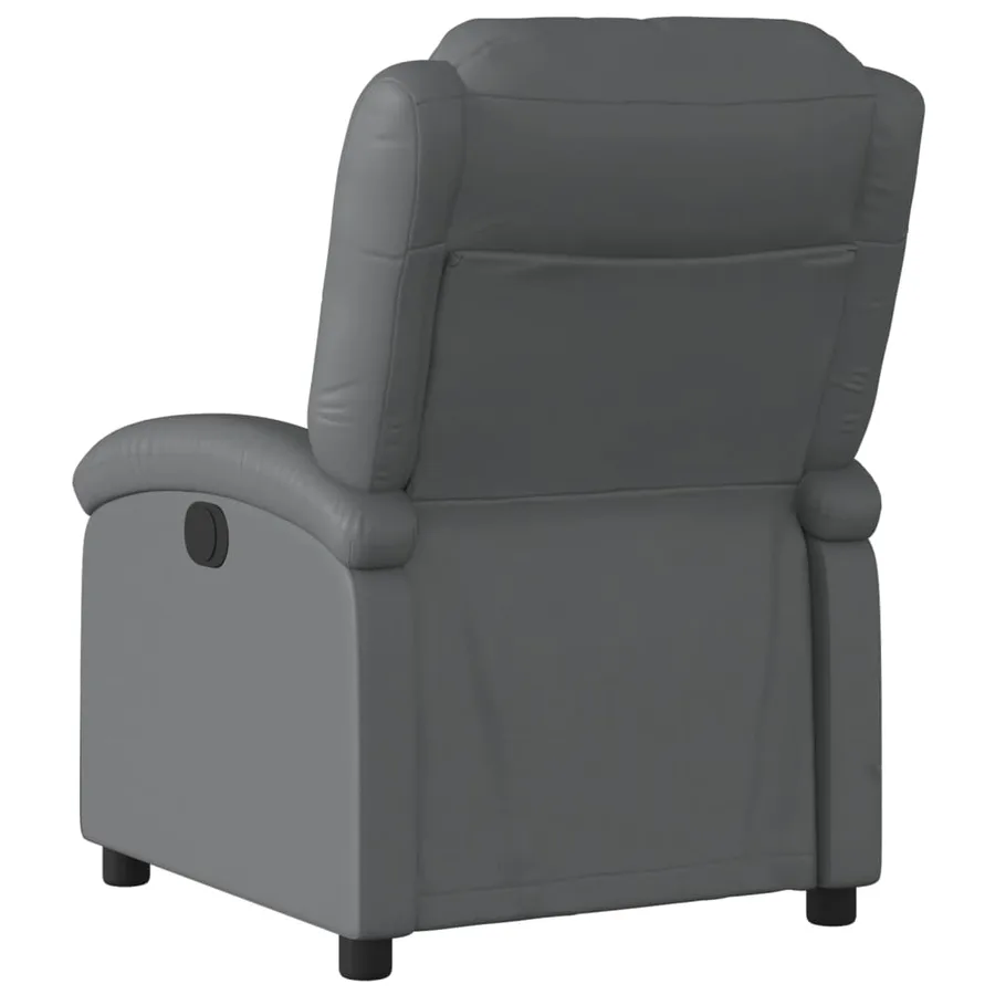 Fauteuil de massage inclinable électrique gris similicuir - 5
