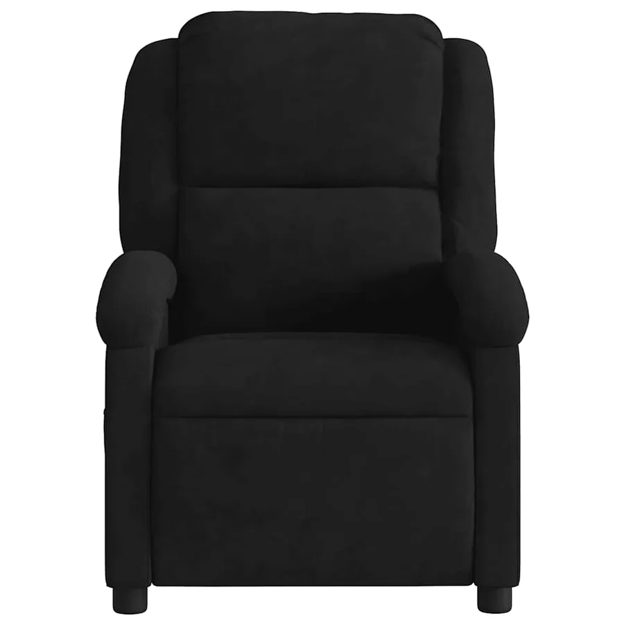 Fauteuil inclinable de massage électrique noir velours - 9