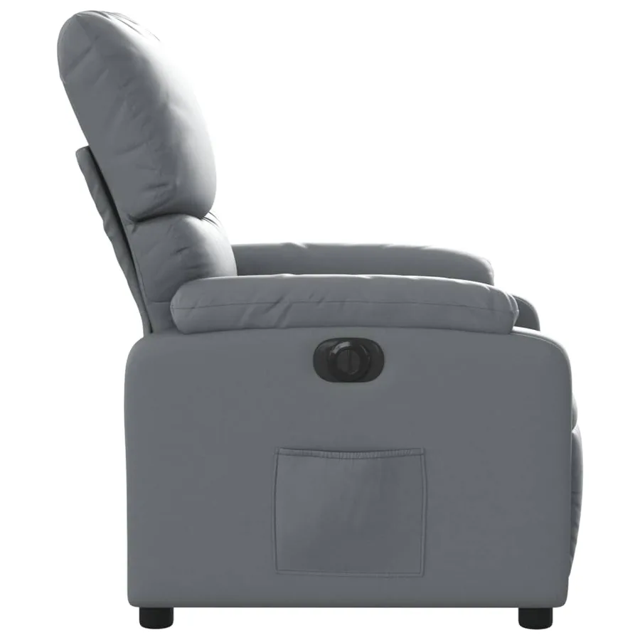 Fauteuil inclinable électrique Gris Similicuir - 10
