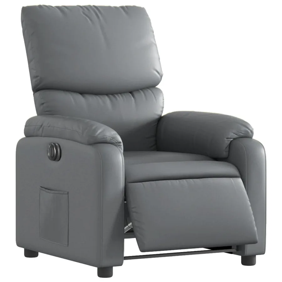 Fauteuil inclinable électrique Gris Similicuir - 3