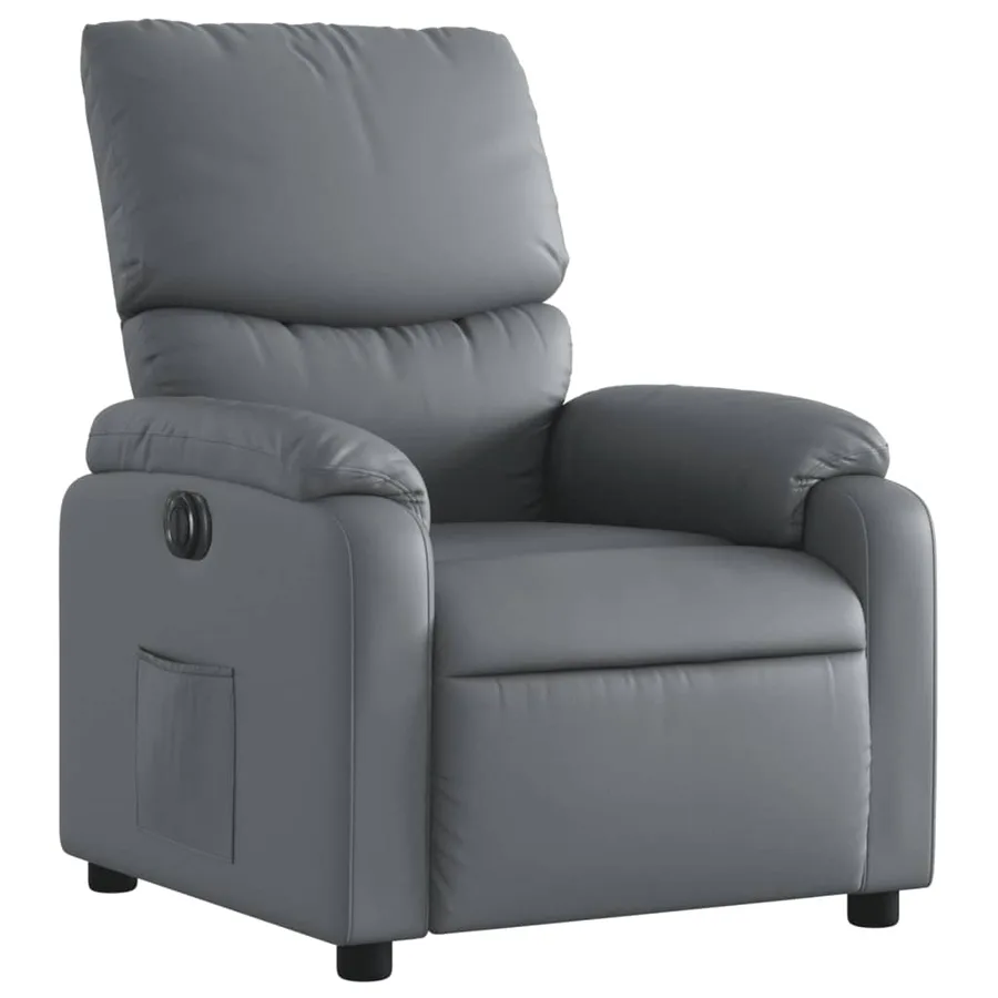 Fauteuil inclinable électrique Gris Similicuir - 4
