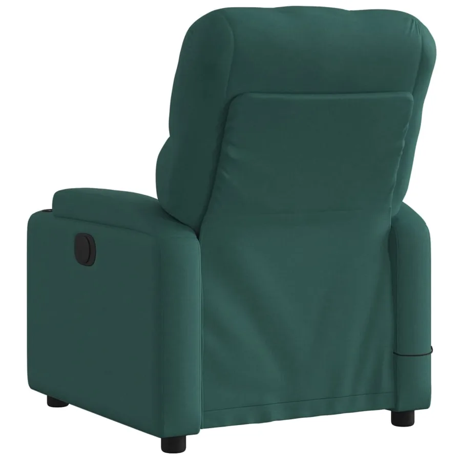 Fauteuil de massage inclinable électrique Vert foncé Tissu - 5