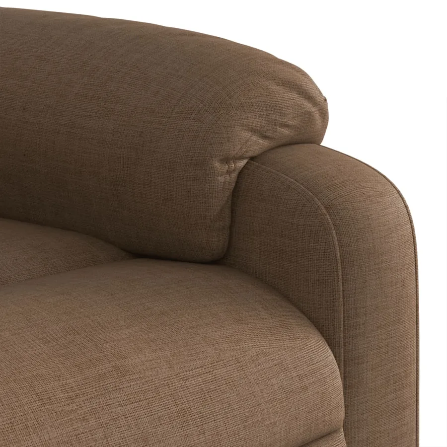 Fauteuil inclinable de massage électrique marron tissu - 11