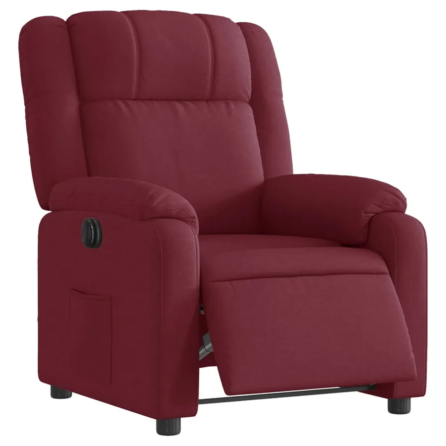 Fauteuil inclinable électrique Rouge bordeaux Tissu - 3