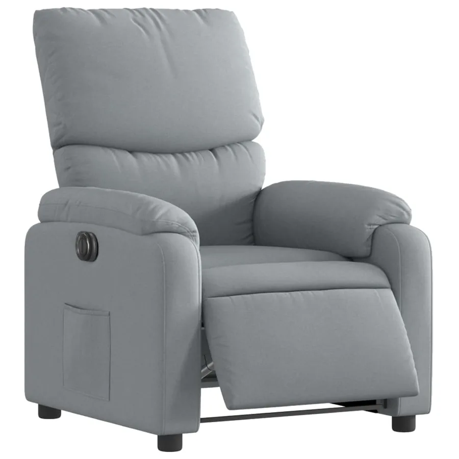 Fauteuil inclinable électrique Gris clair Tissu - 3
