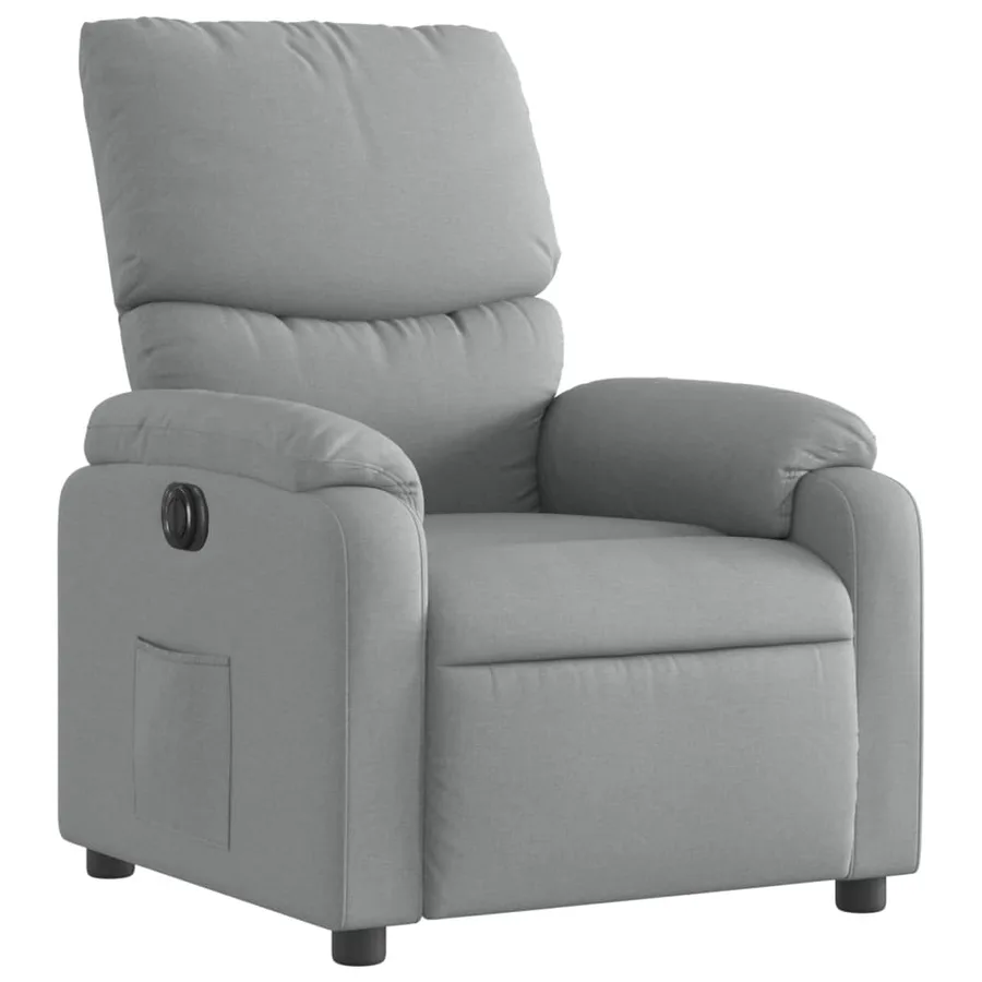Fauteuil inclinable électrique Gris clair Tissu - 4