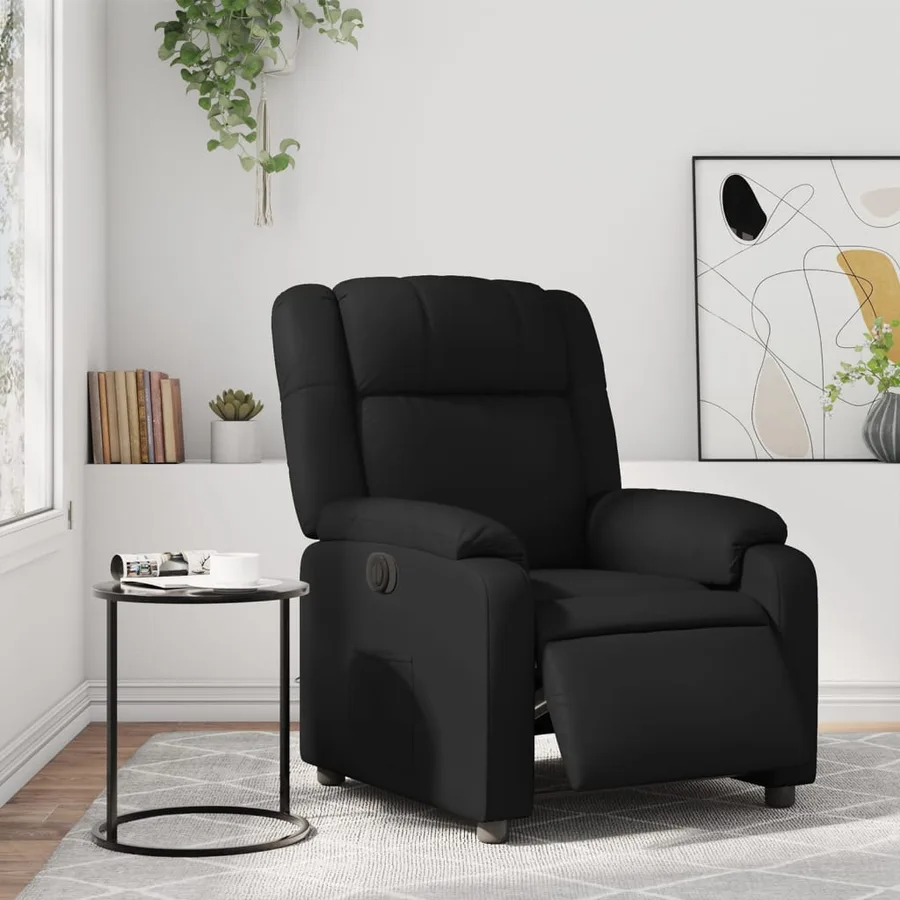 Fauteuil inclinable électrique Noir Similicuir - 15