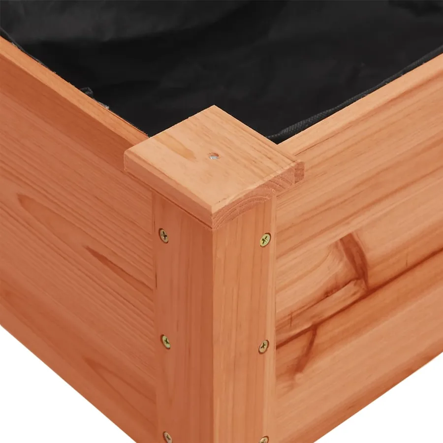 Jardinière avec doublure marron 203x53x76 cm bois massif sapin - 7