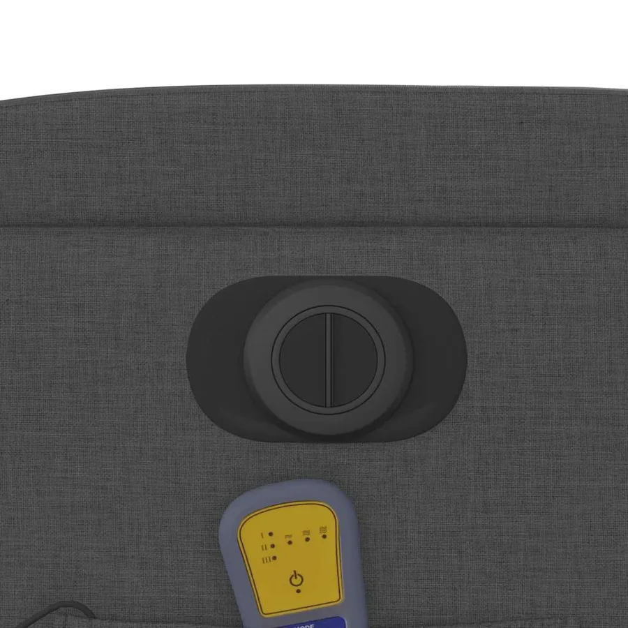 Fauteuil inclinable de massage électrique gris foncé tissu - 12