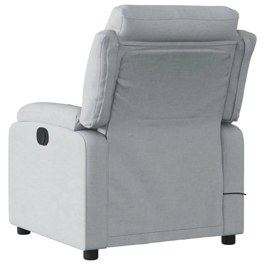 Fauteuil de massage inclinable gris clair tissu - 4