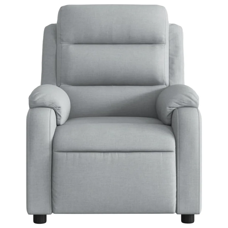 Fauteuil de massage inclinable gris clair tissu - 7