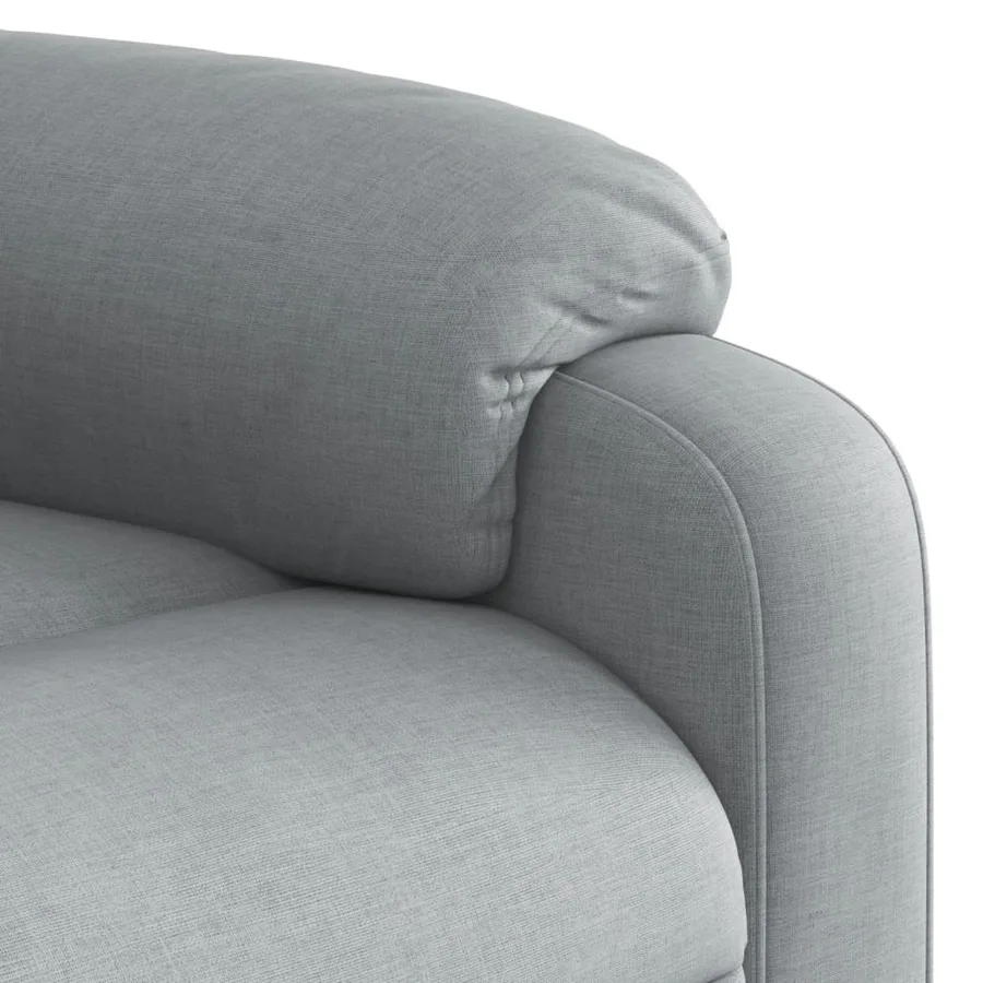 Fauteuil de massage inclinable gris clair tissu - 9