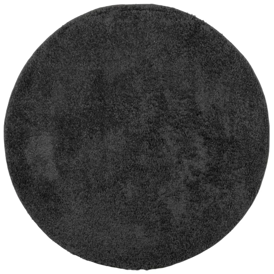 Tapis shaggy PAMPLONA poils longs moderne anthracite Ø 80 cm - 2