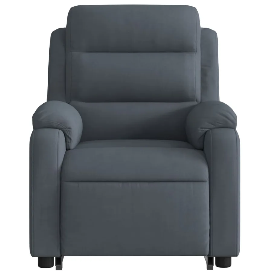 Fauteuil inclinable électrique gris foncé velours - 8