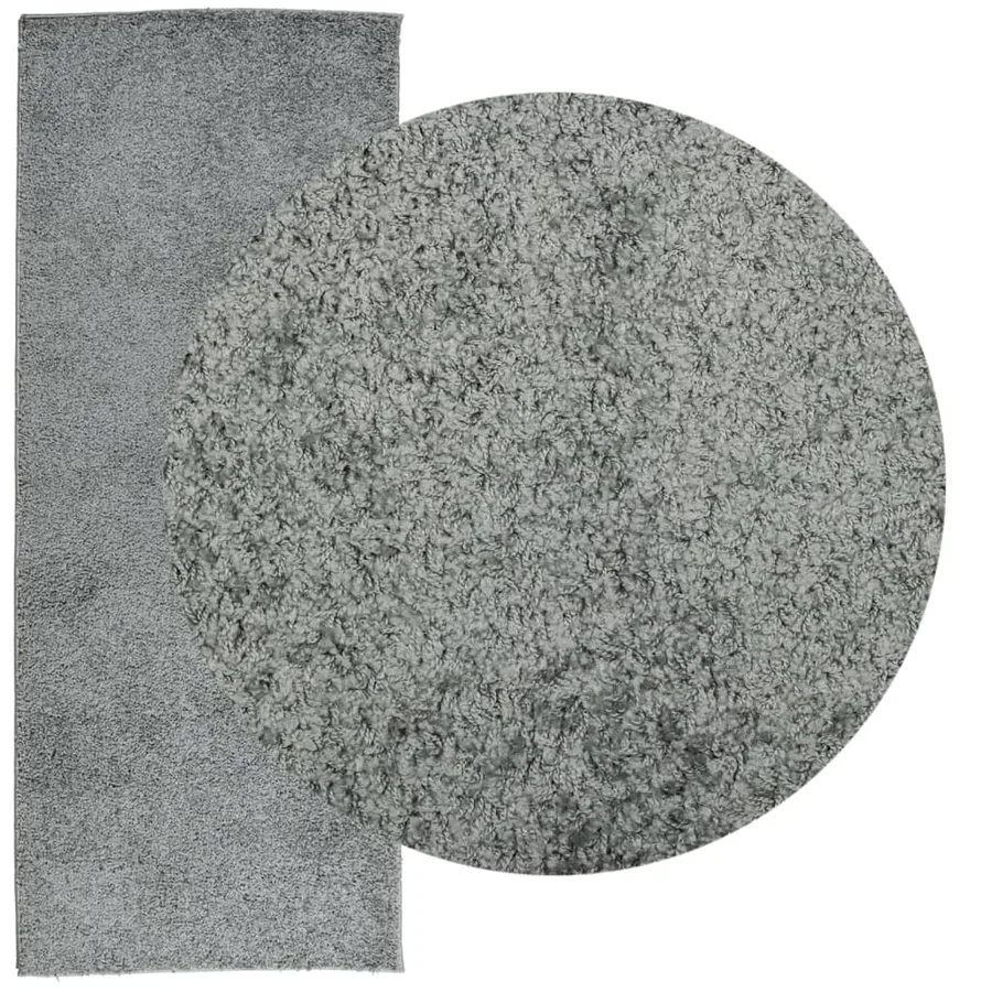 Tapis shaggy PAMPLONA poils longs moderne vert 80x200 cm - 3