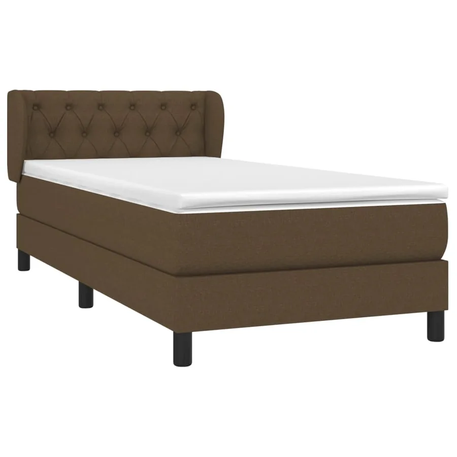 Sommier à lattes de lit avec matelas Marron foncé 80x200 cm - 3