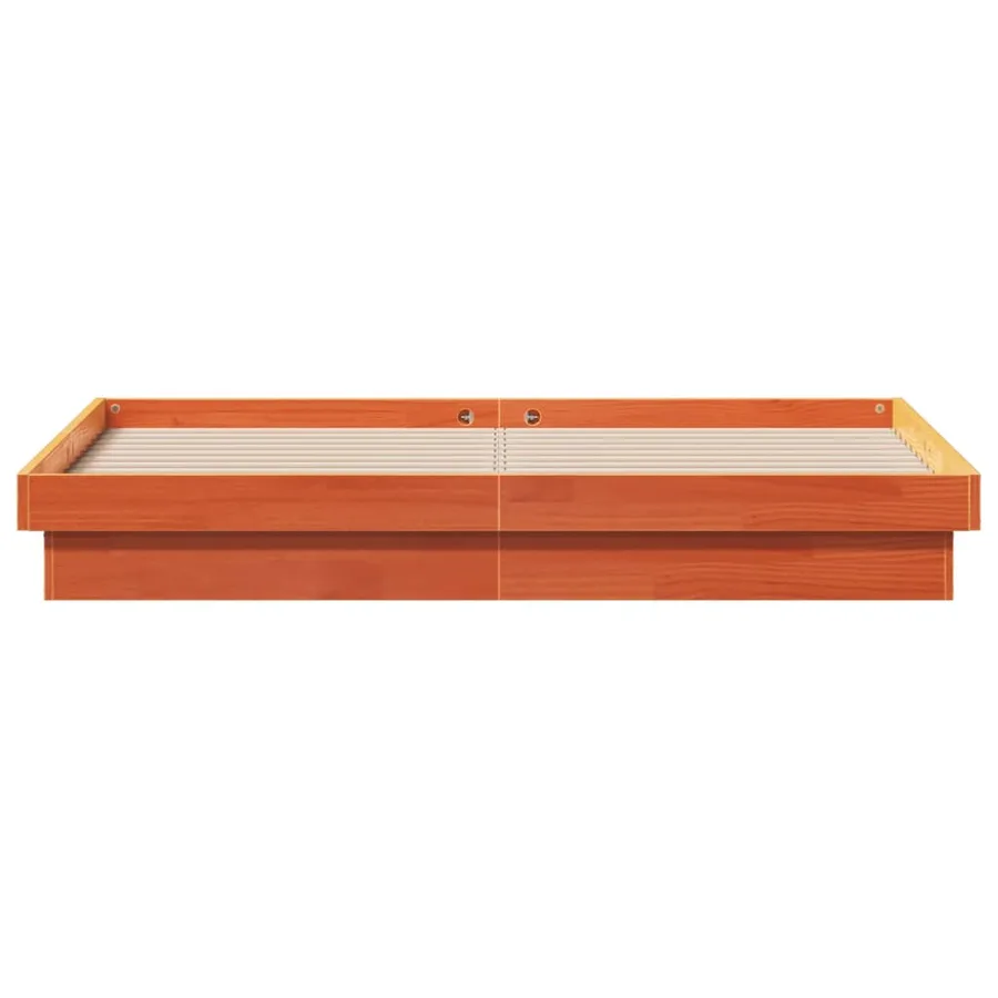 Cadre de lit à LED sans matelas 160x200 cm bois massif - 7