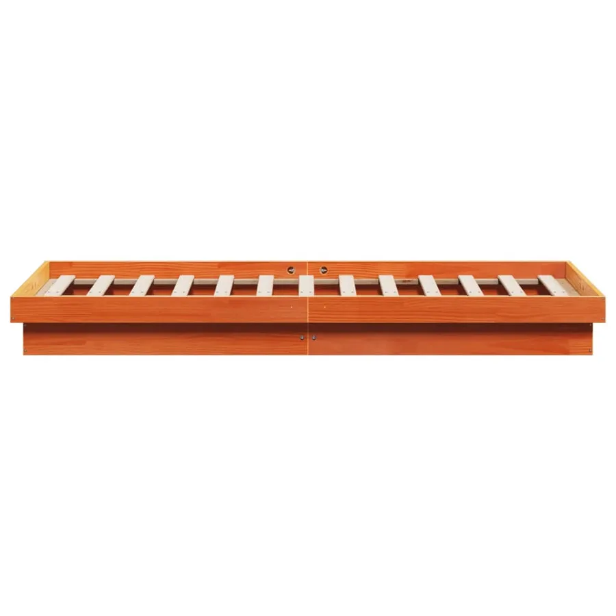 Cadre de lit à LED sans matelas 160x200 cm bois massif - 8