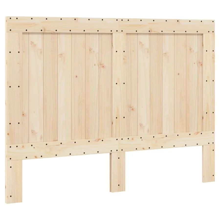 Cadre de lit sans matelas avec tête de lit bois massif - 6