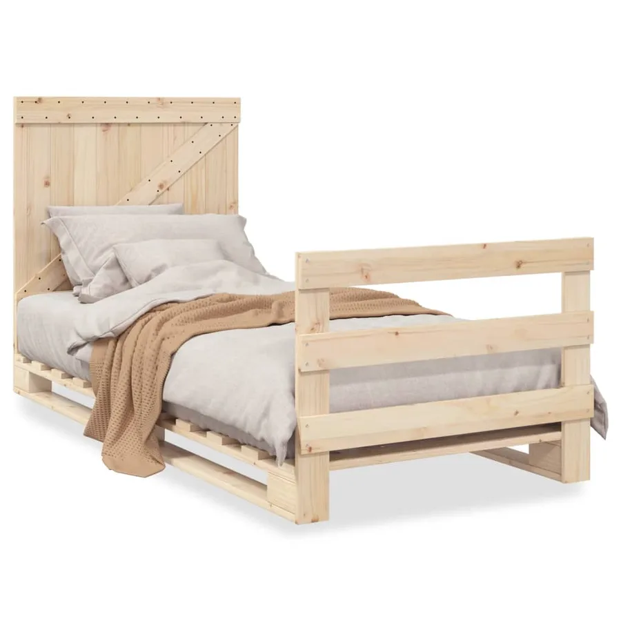 Cadre de lit sans matelas avec tête de lit 90x200 cm - 2