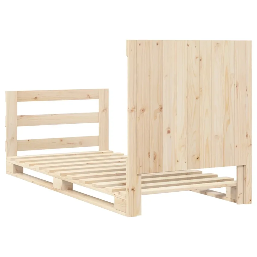 Cadre de lit sans matelas avec tête de lit 90x200 cm - 9