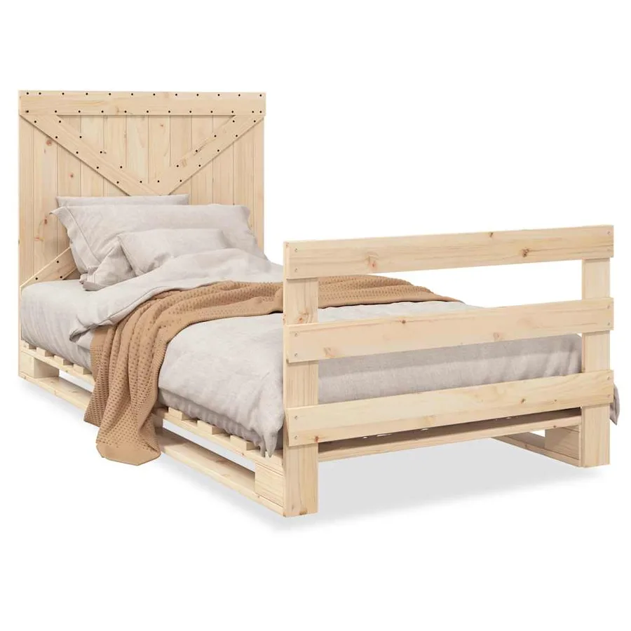 Cadre de lit sans matelas avec tête de lit 100x200 cm - 2