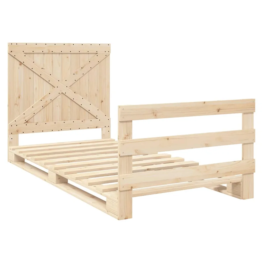 Cadre de lit sans matelas avec tête de lit 100x200 cm - 3