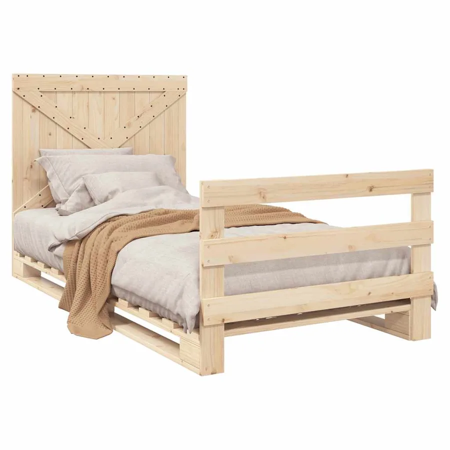 Cadre de lit sans matelas avec tête de lit 100x200 cm - 4