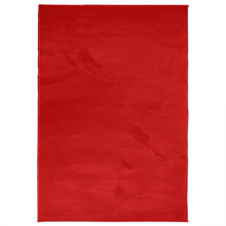 Tapis OVIEDO à poils courts rouge 140x200 cm - 2