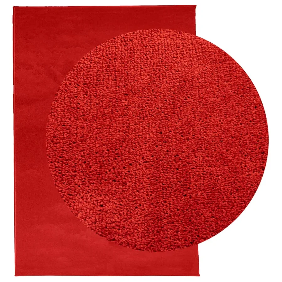 Tapis OVIEDO à poils courts rouge 140x200 cm - 3