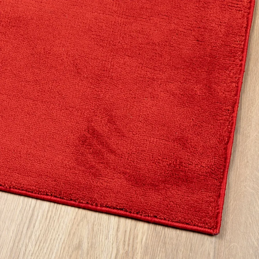 Tapis OVIEDO à poils courts rouge 140x200 cm - 4