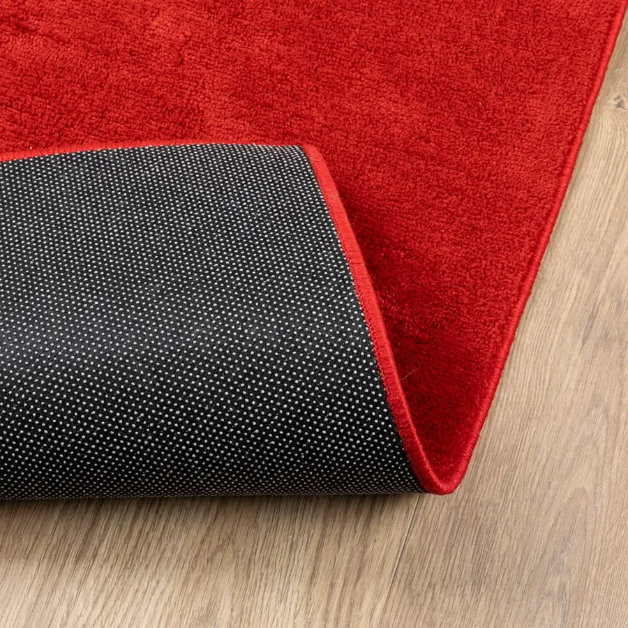 Tapis OVIEDO à poils courts rouge 140x200 cm - 5